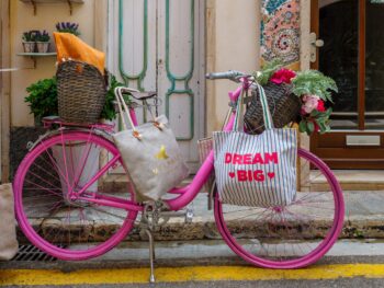 pink bicycle